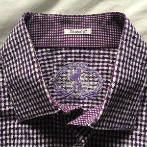 Bugatchi Men's Long Sleeve Button Down Dress Shirt